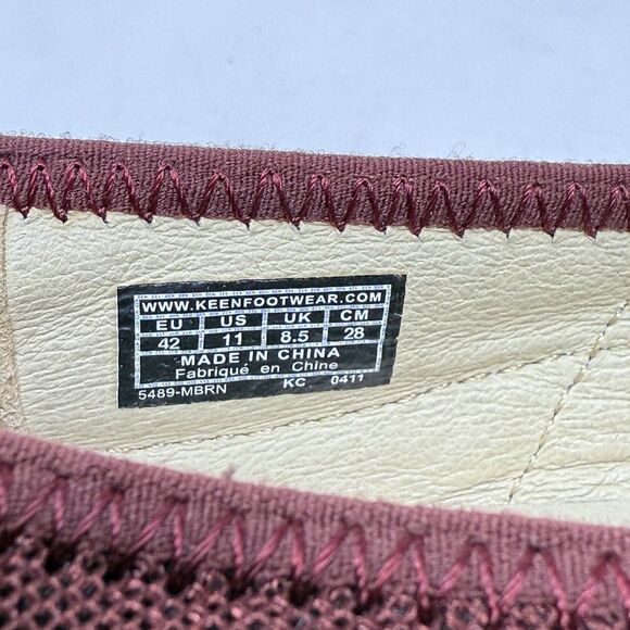 Keen Paradise Mary Jane Shoes Womens 11 Burgundy Leather Casual Comfort Office - Picture 12 of 16
